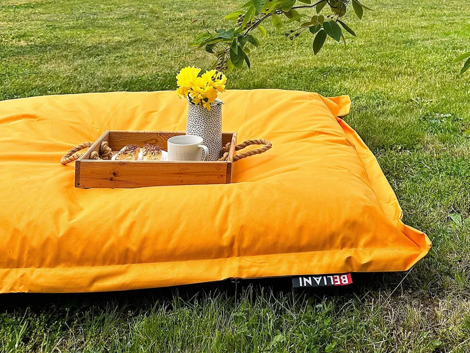 Sitzsack Mit Innensack Fur In- Und Outdoor 140 X 180 Cm Gelb Fuzzy