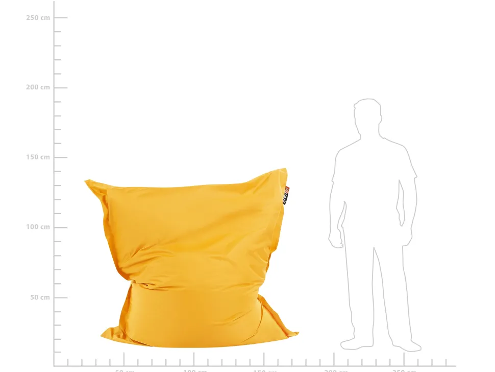 Sitzsack Mit Innensack Fur In- Und Outdoor 140 X 180 Cm Gelb Fuzzy