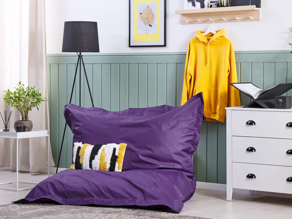 Sitzsack Mit Innensack Fur In- Und Outdoor 140 X 180 Cm Violett Fuzzy