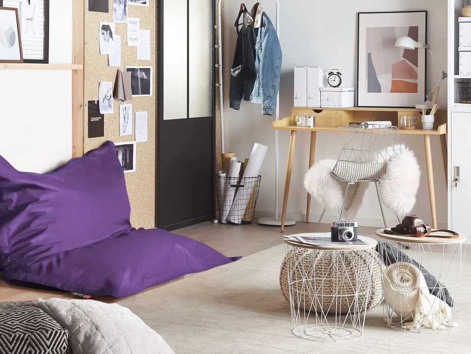 Sitzsack Mit Innensack Fur In- Und Outdoor 140 X 180 Cm Violett Fuzzy