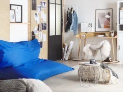 Sitzsack Mit Innensack Fur In- Und Outdoor 180 X 230 Cm Blau Fuzzy