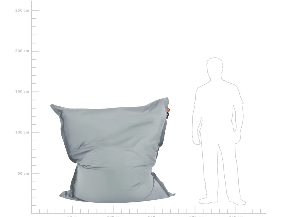 Sitzsack Mit Innensack Fur In- Und Outdoor 140 X 180 Cm Hellgrau Fuzzy