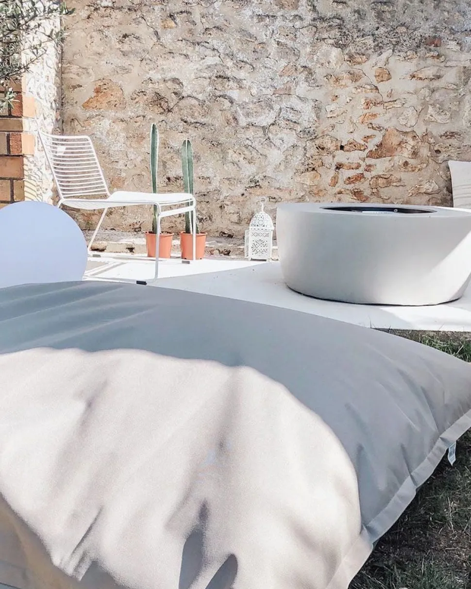 Sitzsack Mit Innensack Fur In- Und Outdoor 140 X 180 Cm Hellgrau Fuzzy