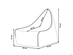 Sitzsack Schwarz Drop