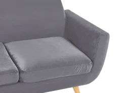 Sofabezug Fur 3-Sitzer Bernes Samtstoff Grau
