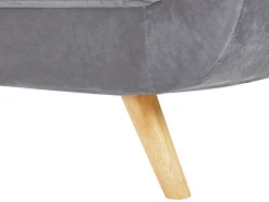 Sofabezug Fur 3-Sitzer Bernes Samtstoff Grau