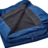 Sofabezug Fur 3-Sitzer Bernes Samtstoff Marineblau