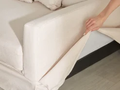 Sofabezug Fur 3-Sitzer Gilja Polsterbezug Beige