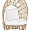 Sonneninsel Rattan Naturlich Kissen Weis Lido