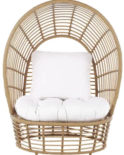 Sonneninsel Rattan Naturlich Kissen Weis Lido