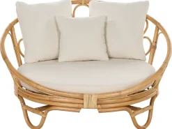 Sonneninsel Rattan Naturlich Auflagen Beige 2Er Set Rossano