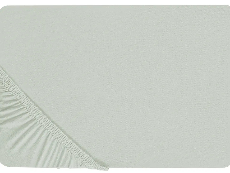 Spannbettlaken Baumwolle Hellgrun 90 X 200 Cm Janbu