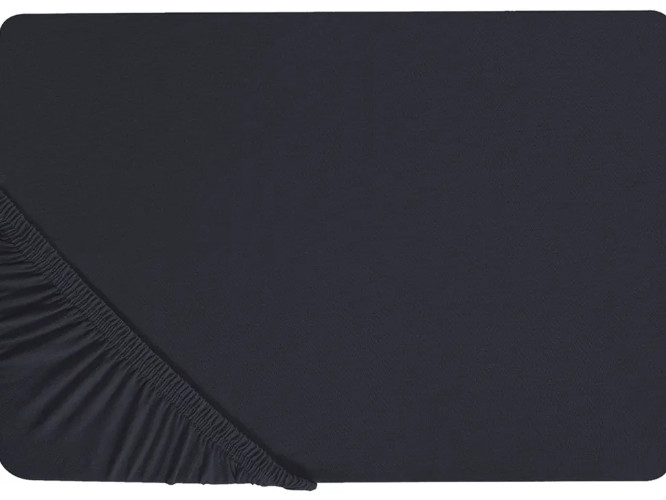 Spannbettlaken Baumwolle Schwarz 90 X 200 Cm Janbu