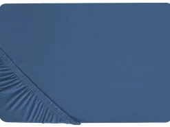 Spannbettlaken Baumwolle Marineblau 200 X 200 Cm Janbu