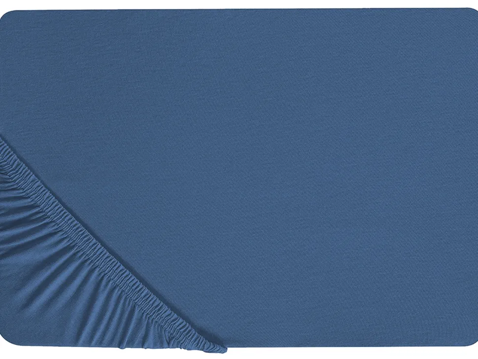 Spannbettlaken Baumwolle Marineblau 90 X 200 Cm Janbu