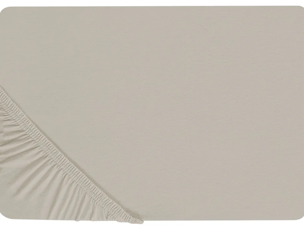 Spannbettlaken Baumwolle Taupe 90 X 200 Cm Janbu