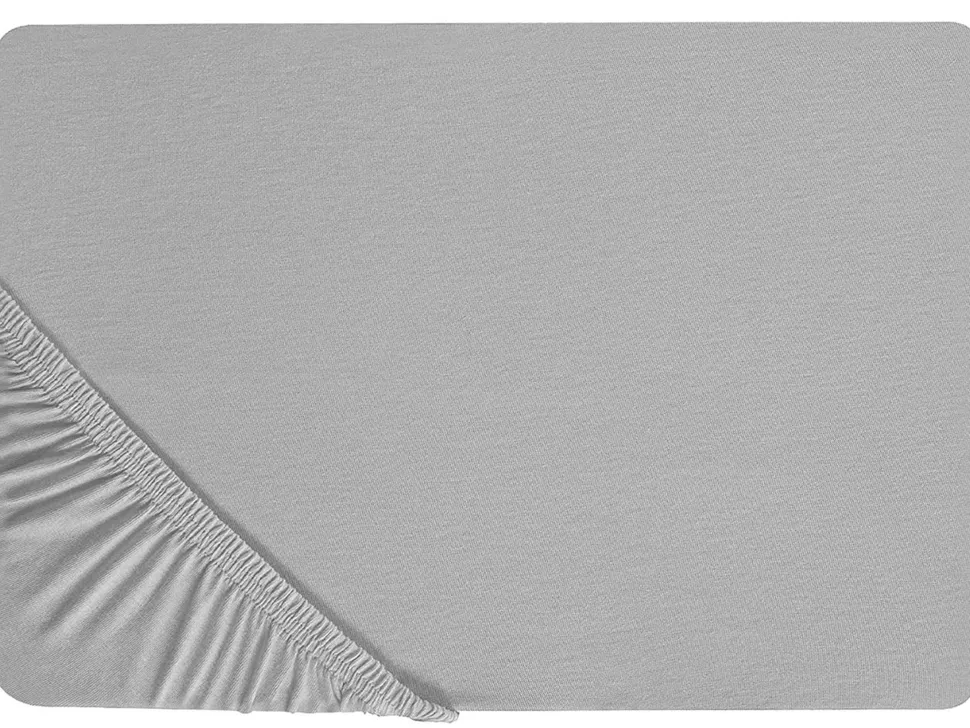 Spannbettlaken Hellgrau Baumwolle 90 X 200 Cm Hofuf