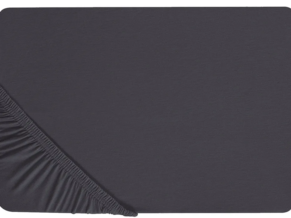 Spannbettlaken Schwarz Baumwolle 90 X 200 Cm Hofuf