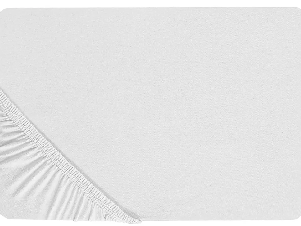Spannbettlaken Weis Baumwolle 90 X 200 Cm Hofuf