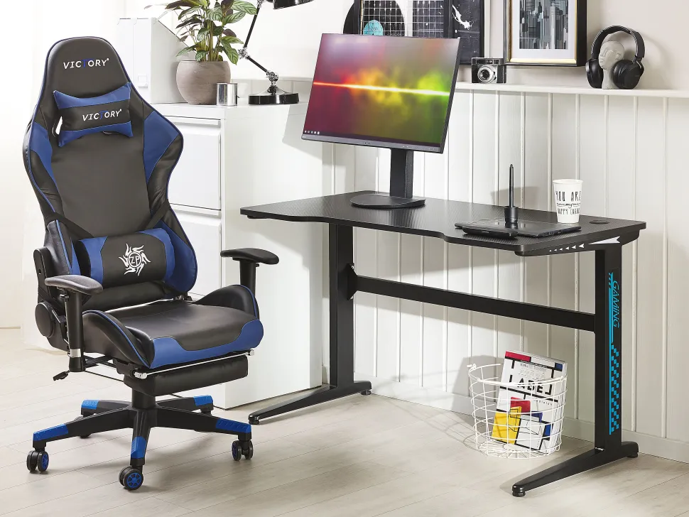Spieltisch Schwarz 120 X 60 Cm Rgb Led-Beleuchtung Doran