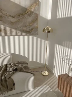 Stehlampe Gold 148 Cm Rund Senette