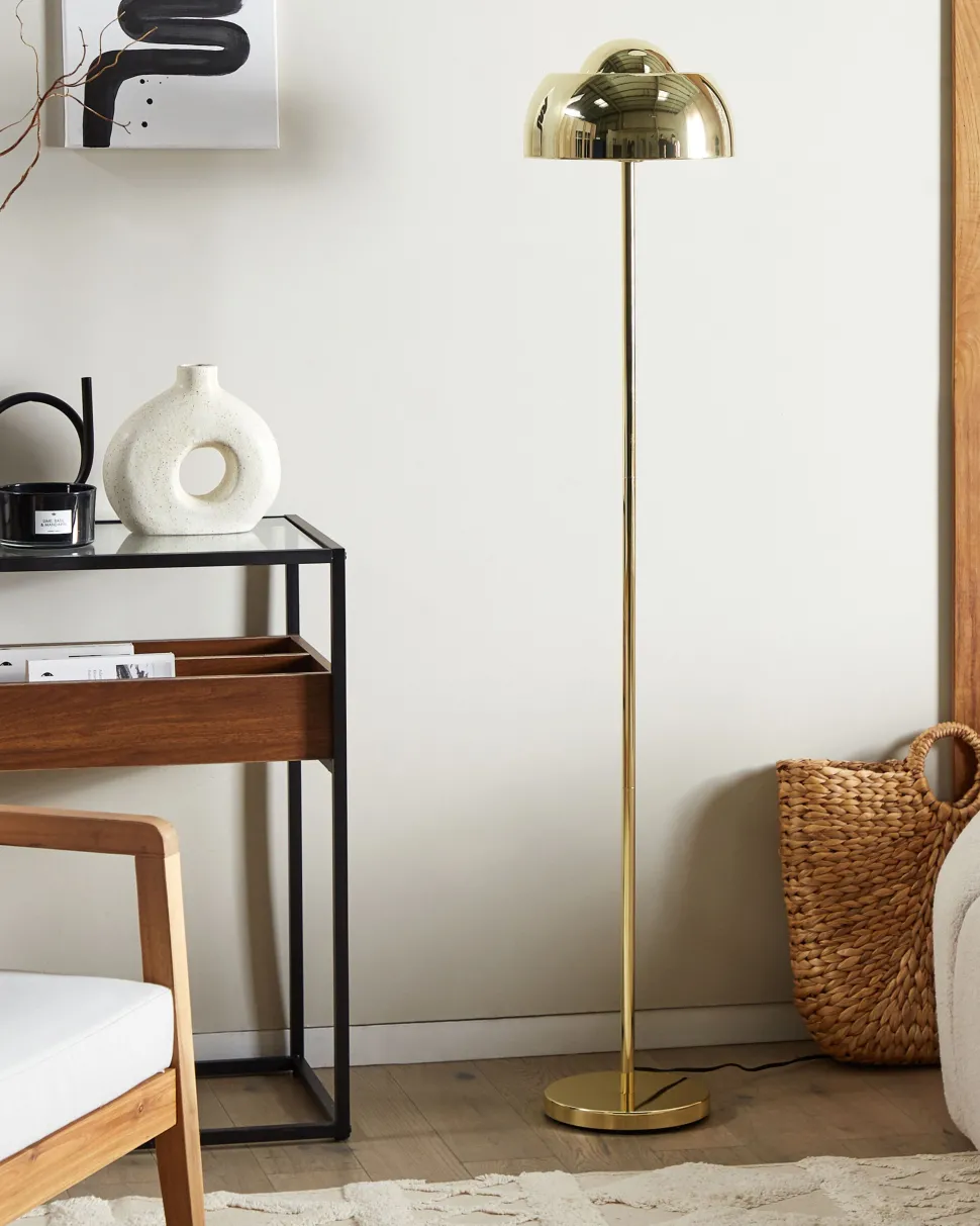 Stehlampe Gold 148 Cm Rund Senette