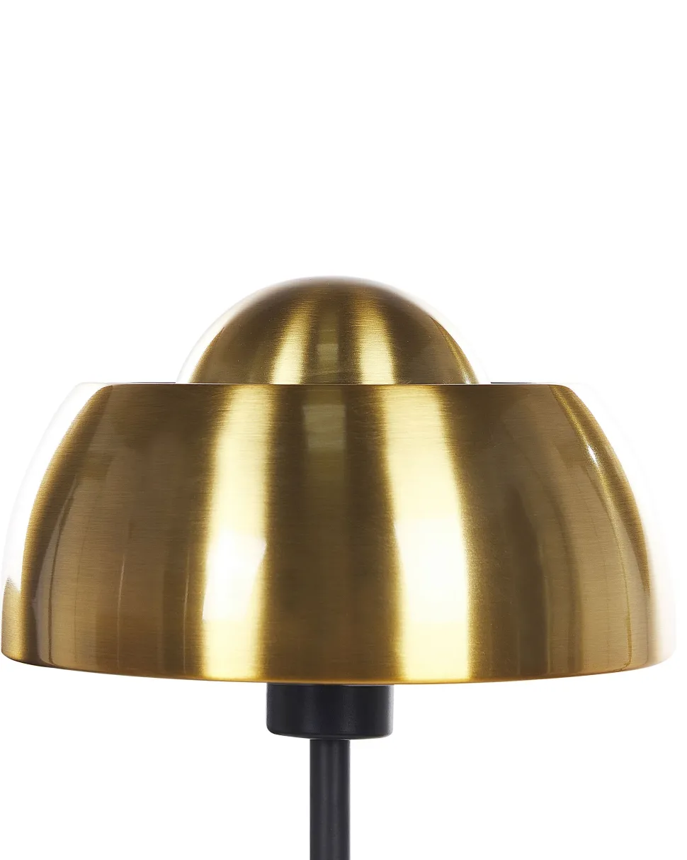 Stehlampe Gold / Schwarz 148 Cm Rund Senette