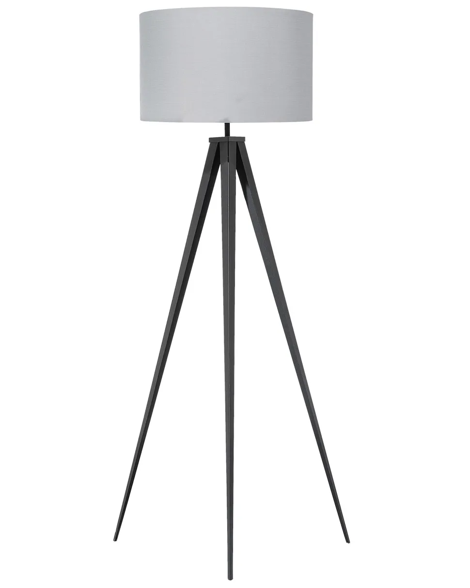 Stehlampe Grau 156 Cm Trommelform Stiletto