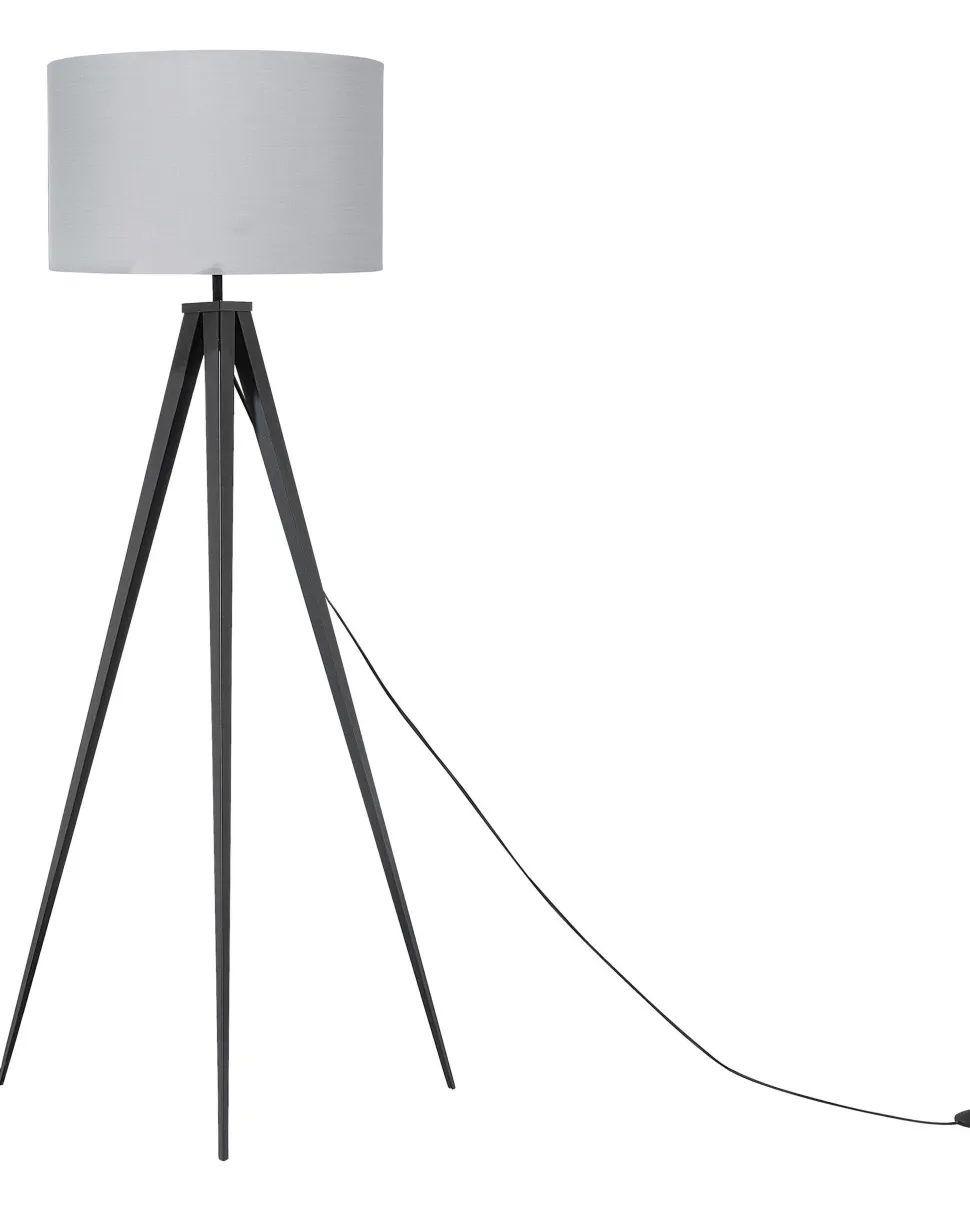 Stehlampe Grau 156 Cm Trommelform Stiletto