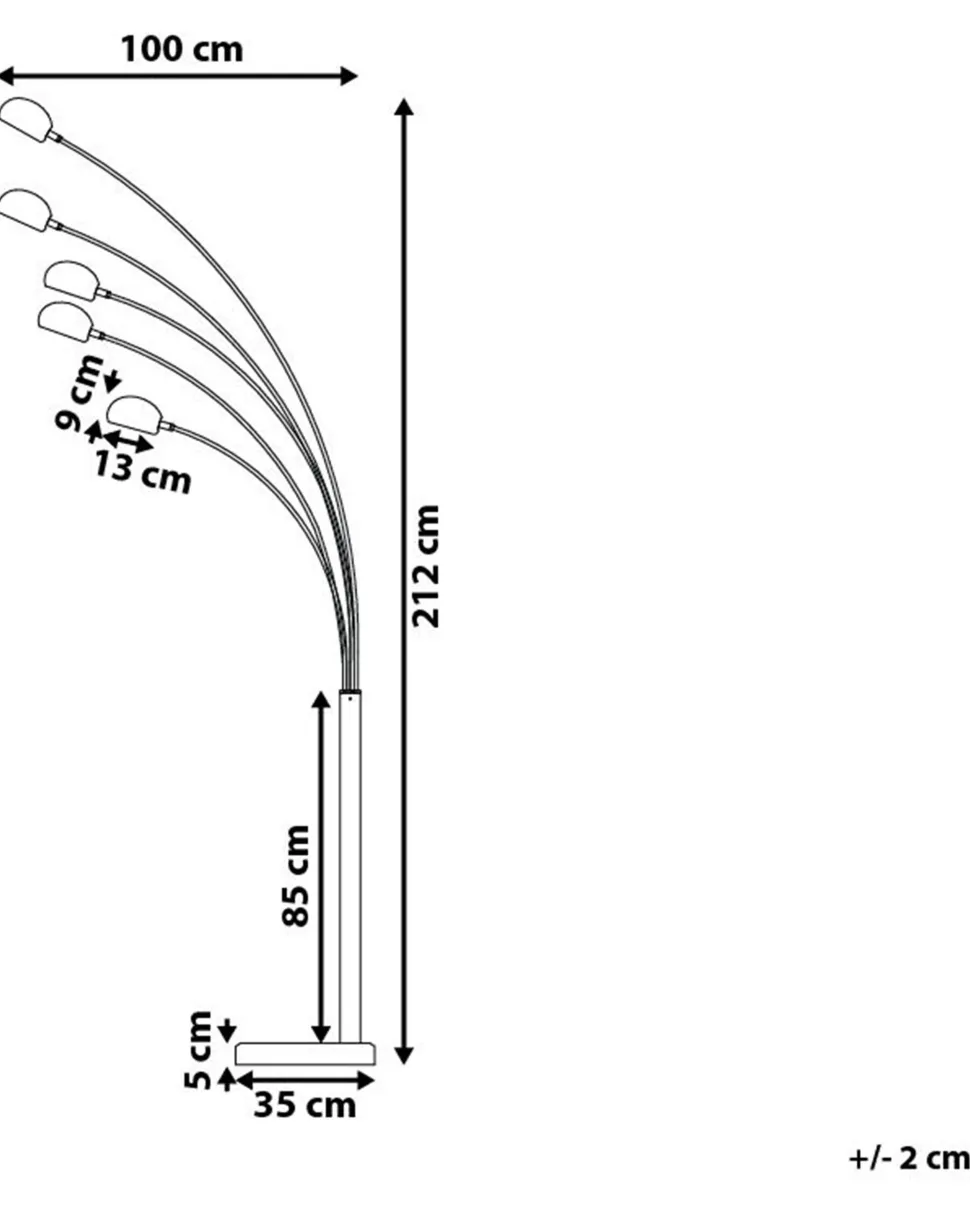 Stehlampe Kupfer 210 Cm Rund Flinders