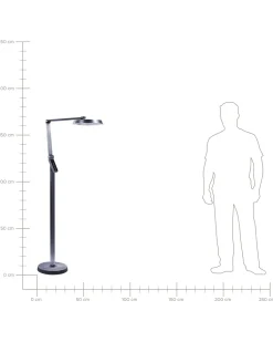 Stehlampe Led Dunkelgrau 170 Cm Rund Carina