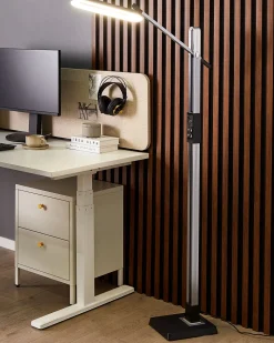Stehlampe Led Dunkelgrau 144 Cm Rechteckig Aquarius