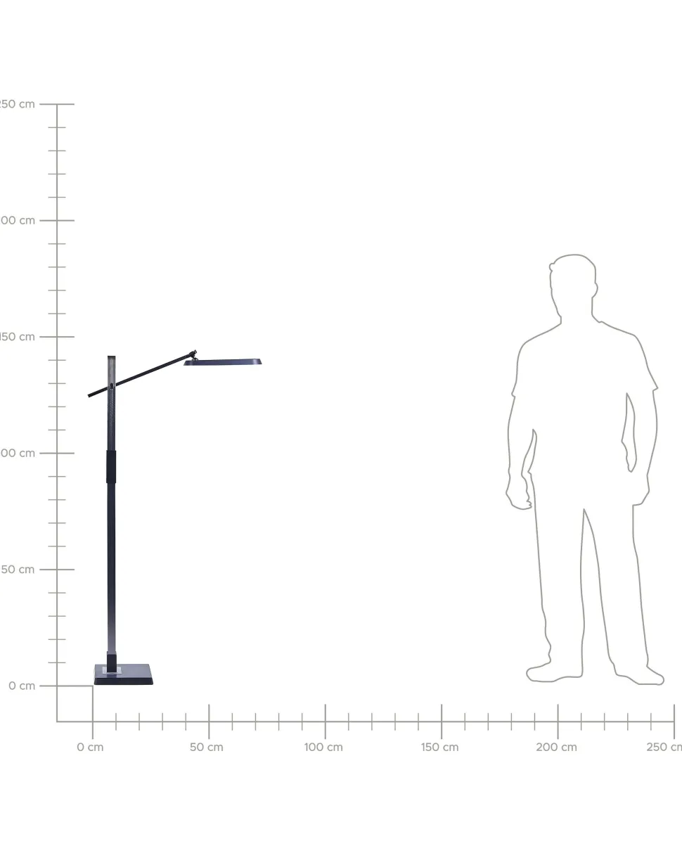 Stehlampe Led Dunkelgrau 144 Cm Rechteckig Aquarius