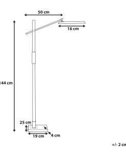 Stehlampe Led Dunkelgrau 144 Cm Rechteckig Aquarius