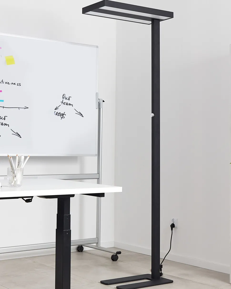 Stehlampe Led Metall Schwarz 197 Cm Rechteckig Taurus