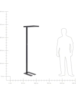 Stehlampe Led Metall Schwarz 197 Cm Rechteckig Taurus