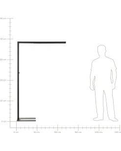 Stehlampe Led Metall Schwarz 194 Cm Rechteckig Sagitta