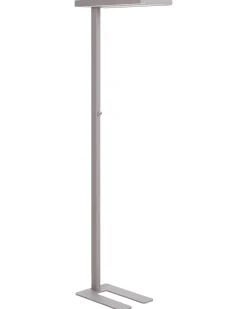 Stehlampe Led Metall Silber 197 Cm Rechteckig Taurus