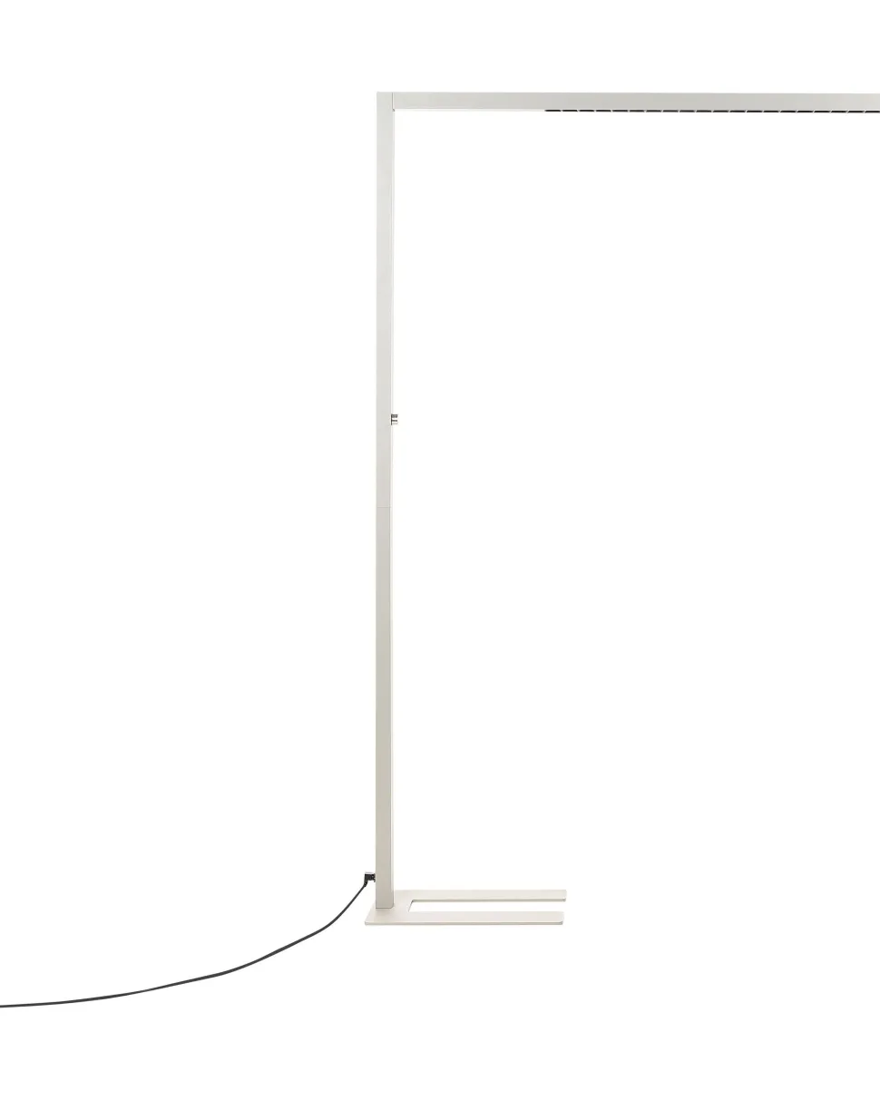 Stehlampe Led Metall Silber 194 Cm Rechteckig Sagitta