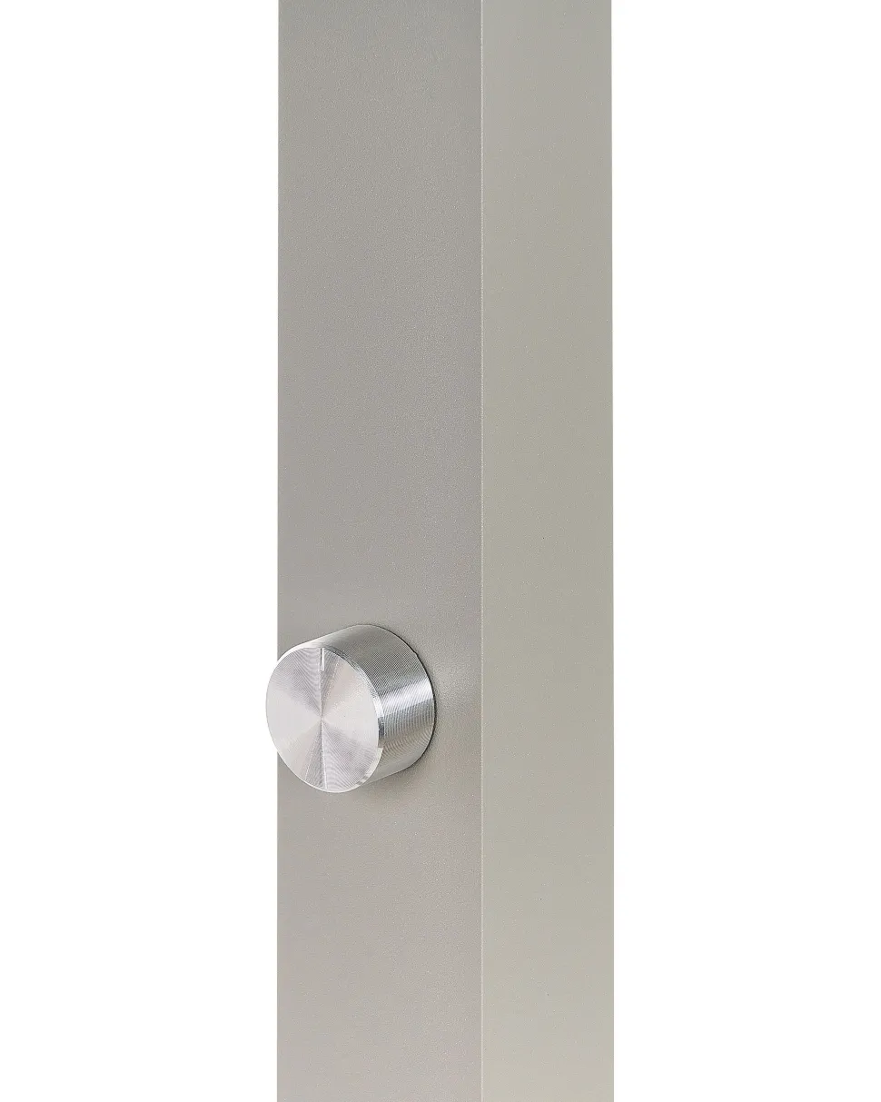 Stehlampe Led Metall Silber 194 Cm Rechteckig Sagitta