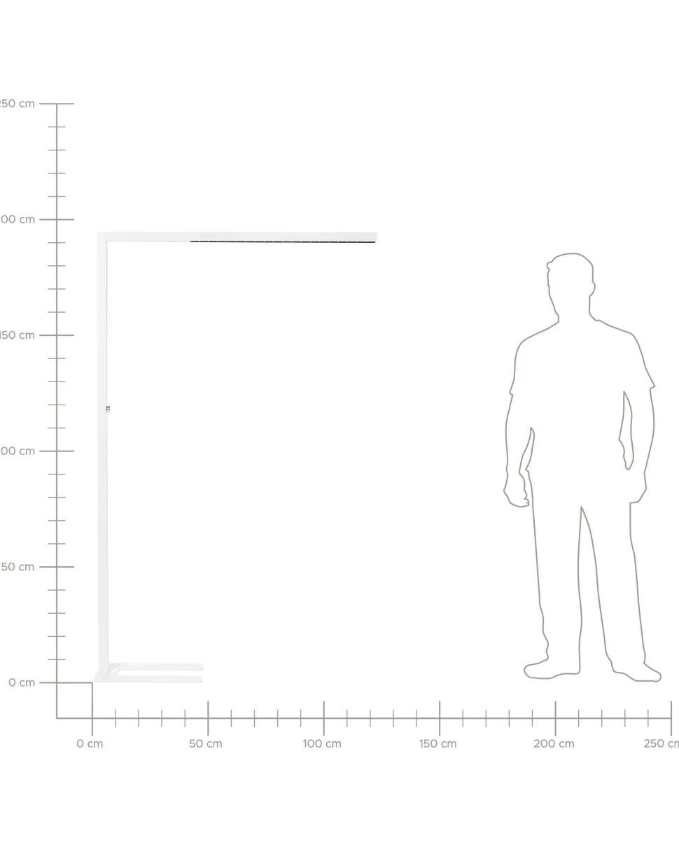 Stehlampe Led Metall Weis 194 Cm Rechteckig Mensa