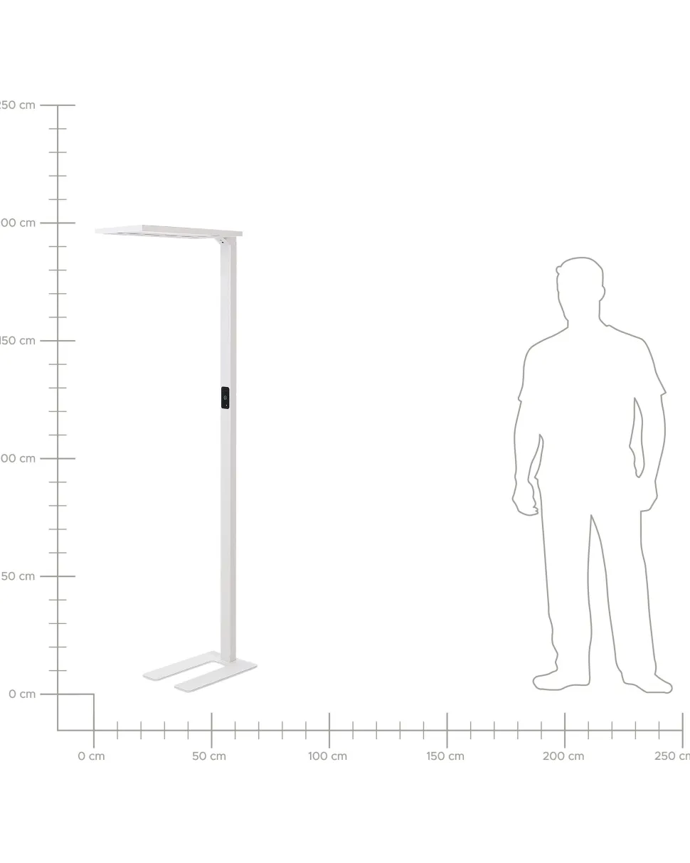 Stehlampe Led Metall Weis 196 Cm Rechteckig Orion