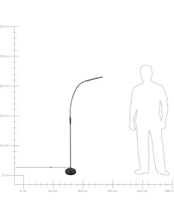 Stehlampe Led Schwarz 220 Cm Rechteckig Verstellbar Yantic