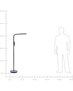 Stehlampe Led Schwarz 160 Cm Rechteckig Aries