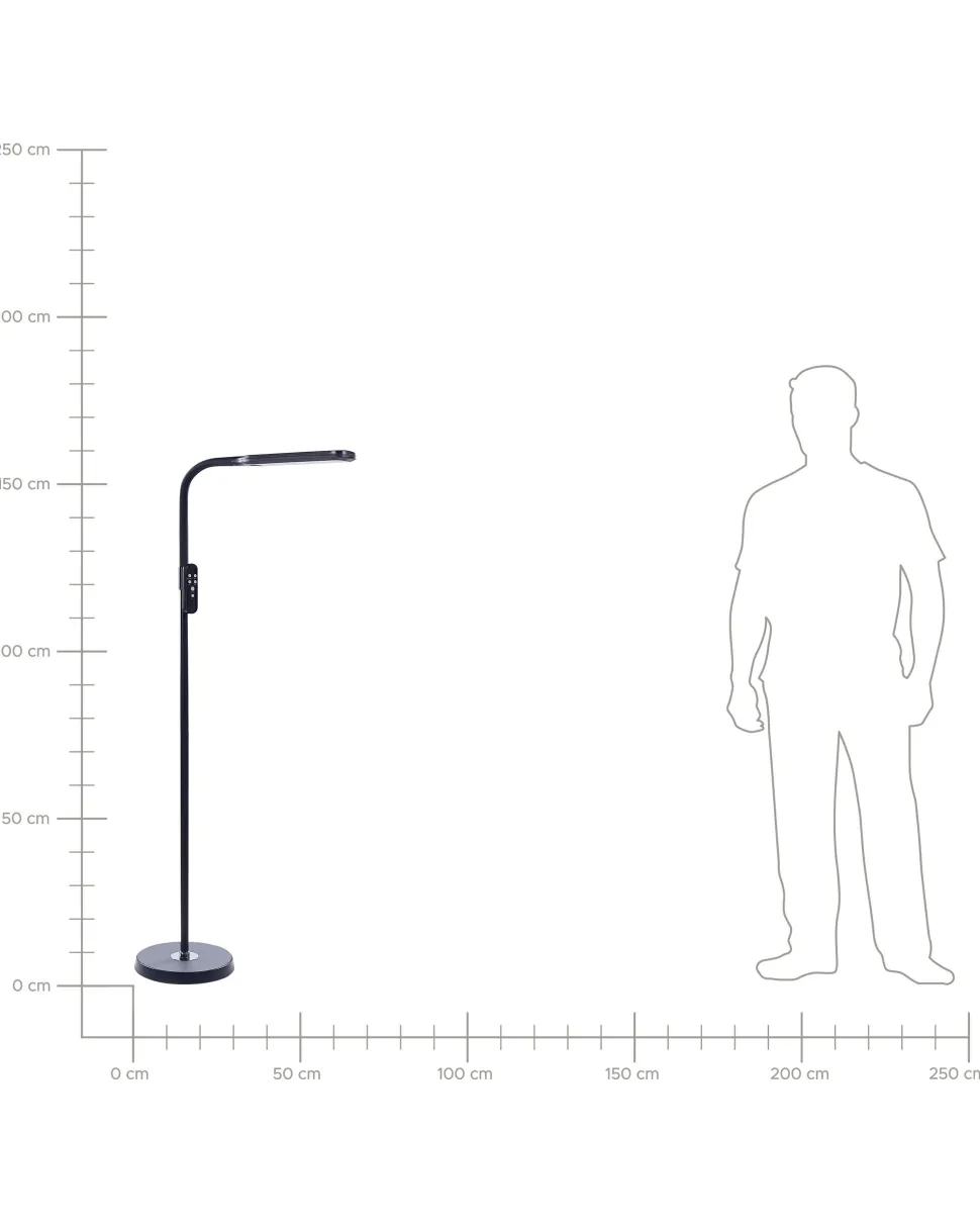 Stehlampe Led Schwarz 160 Cm Rechteckig Aries