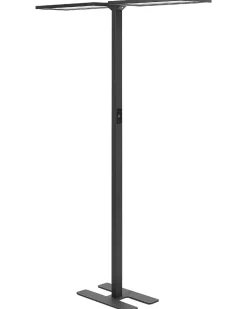 Stehlampe Led Schwarz 2-Flammig 196 Cm Rechteckig Sculptor