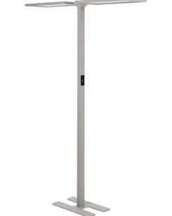 Stehlampe Led Silber 2-Flammig 196 Cm Rechteckig Sculptor