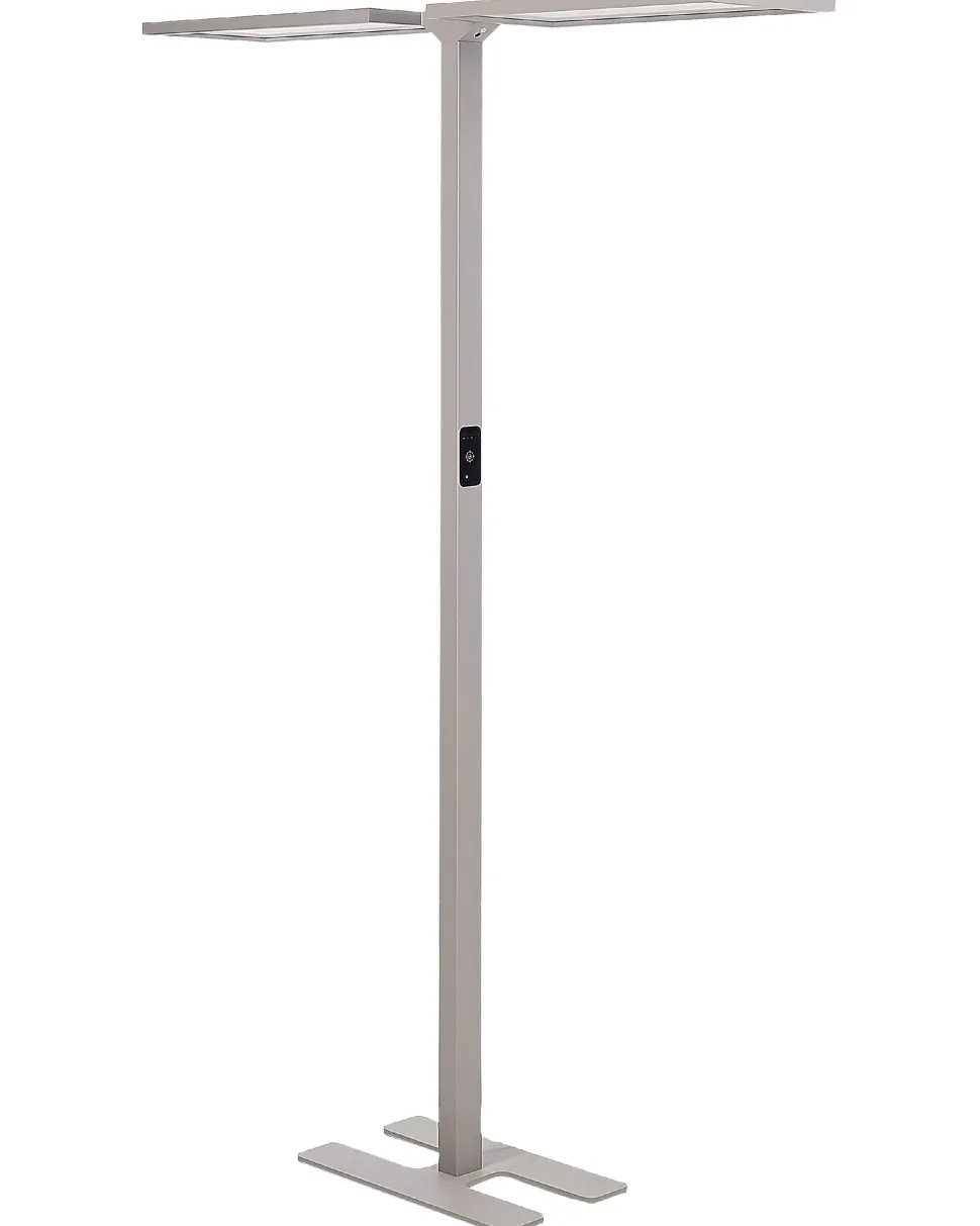 Stehlampe Led Silber 2-Flammig 196 Cm Rechteckig Sculptor