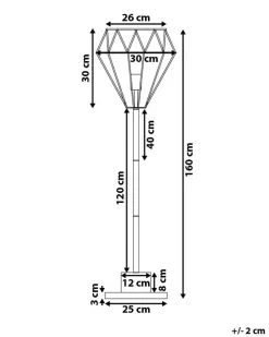 Stehlampe Messing 160 Cm Gitter Mooni