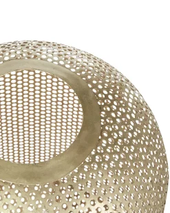 Stehlampe Metall Messing / Schwarz 107 Cm Oval Gitter-Design Kamini